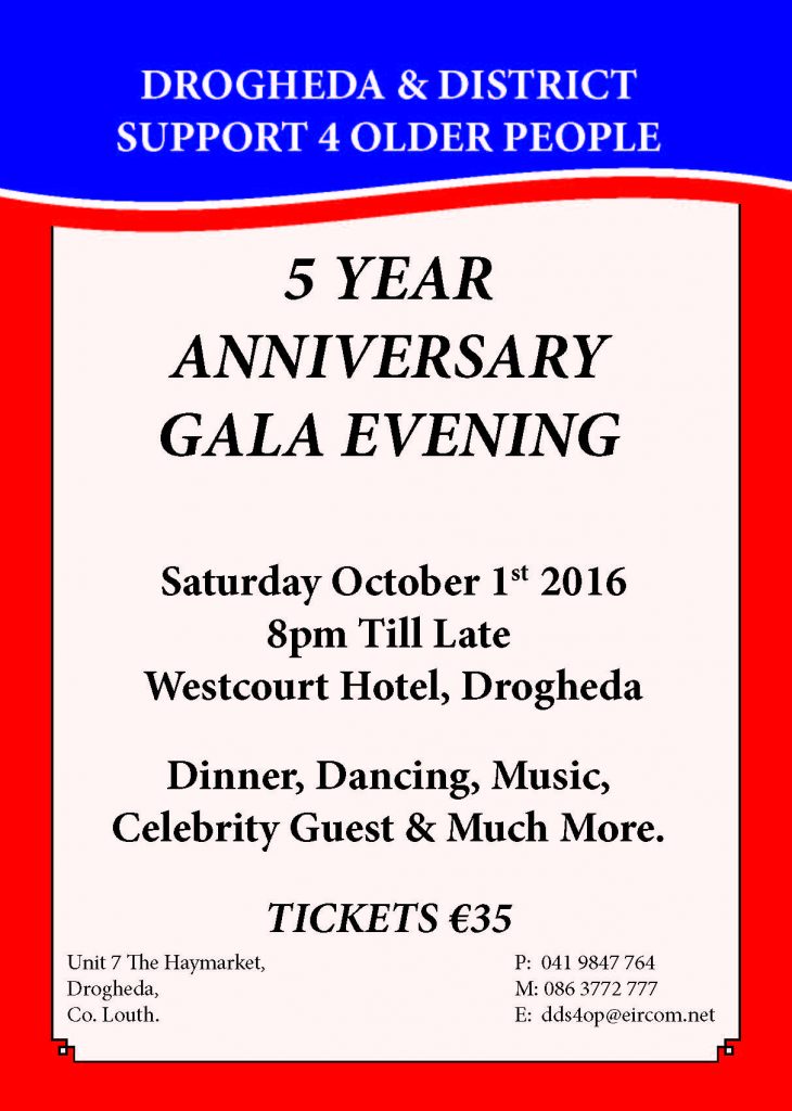 5 year anniversary gala A5 poster